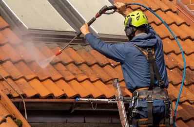 Démoussage et hydrofuge de toiture à Sallaumines